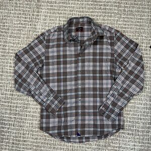 Men's Gray UNTUCKIT Plaid Shirt Sz M